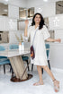 OFF WHITE BOHO DRESS WITH SLING BAG